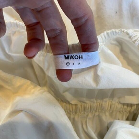 Mikoh Resort White Midi Dress Halter Drawstring Cut Out Size 1/Small Summer - Picture 5 of 9